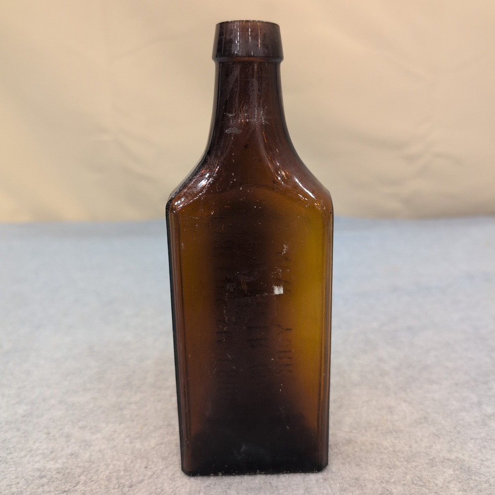Antique Phillips Emulsion Cod Liver Oil‎ Amber Glass Bottle New York Medicine - Picture 3 of 5